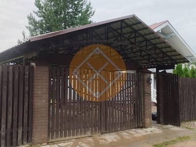 Стальной навес двускатной конструкции