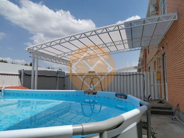 полуарочный навес к дому