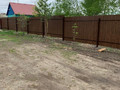 забор из профнастила под дерево с двухсторонним окрасом
