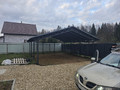 двускатный навес из металлочерепицы